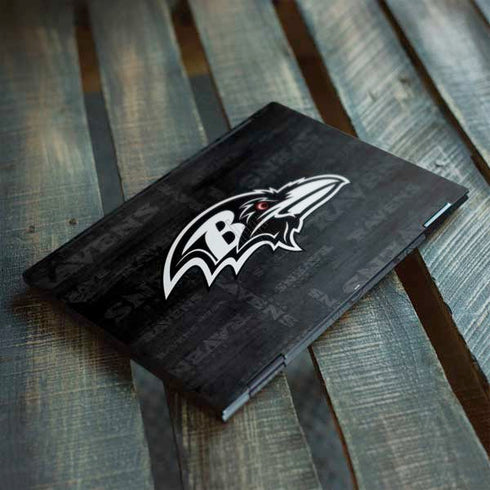 NFL Baltimore Ravens Black & White HP Envy Skin