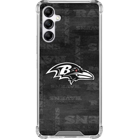 NFL Baltimore Ravens Black & White Galaxy A14 5G Clear Case