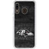 NFL Baltimore Ravens Black & White Galaxy A20 Clear Case