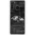 NFL Baltimore Ravens Black & White Galaxy A21 Clear Case