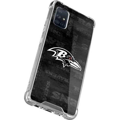 NFL Baltimore Ravens Black & White Galaxy A51 5G Clear Case