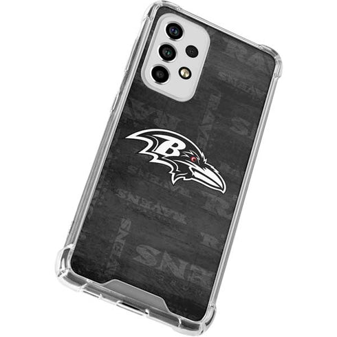 NFL Baltimore Ravens Black & White Galaxy A53 5G Clear Case
