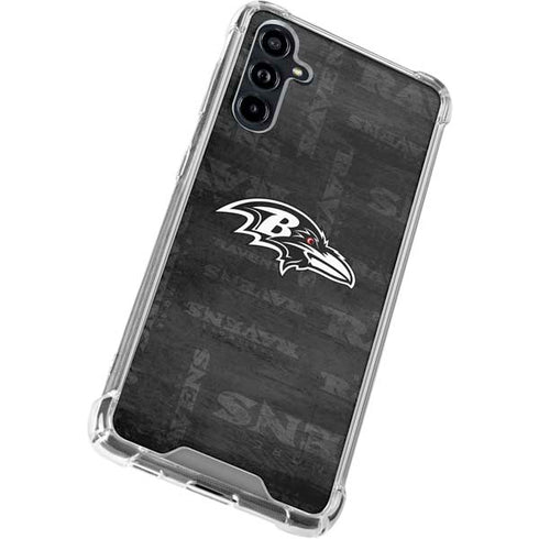 NFL Baltimore Ravens Black & White Galaxy A54 5G Clear Case