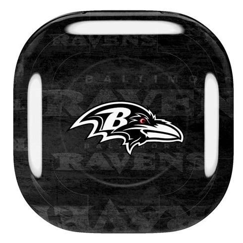 NFL Baltimore Ravens Black & White Galaxy Buds Pro Skin