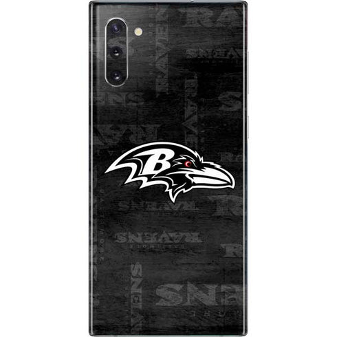 NFL Baltimore Ravens Black & White Galaxy Note 10 Skin