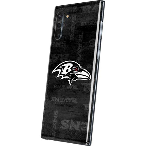 NFL Baltimore Ravens Black & White Galaxy Note 10 Skin