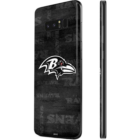 NFL Baltimore Ravens Black & White Galaxy Note 8 Skin
