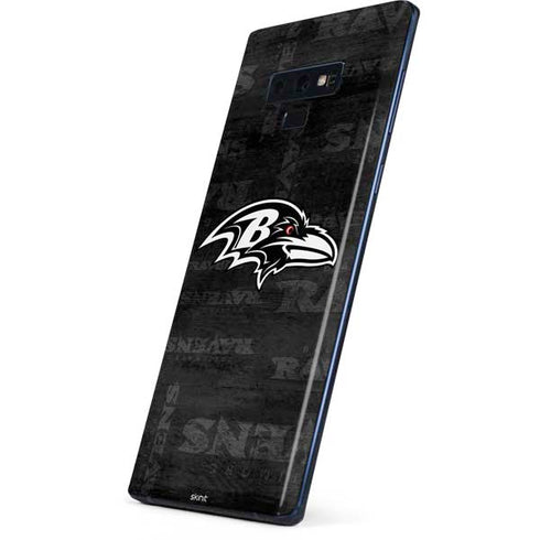 NFL Baltimore Ravens Black & White Galaxy Note 9 Skin
