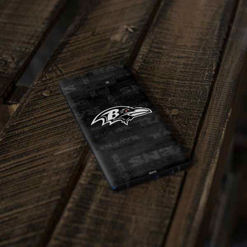 NFL Baltimore Ravens Black & White Galaxy Note 9 Skin