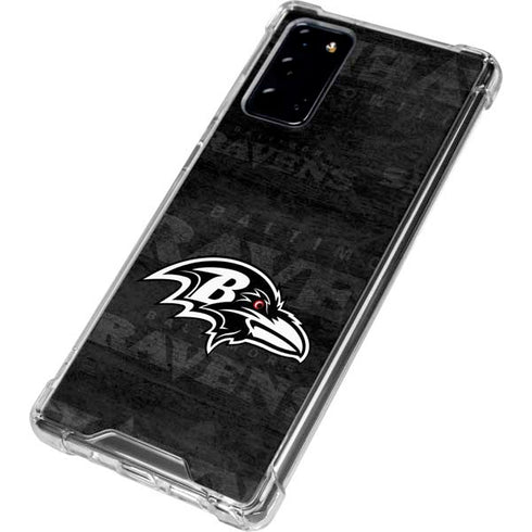 NFL Baltimore Ravens Black & White Galaxy Note20 5G Clear Case