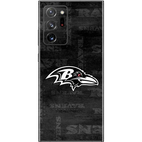 NFL Baltimore Ravens Black & White Galaxy Note20 Ultra 5G Skin