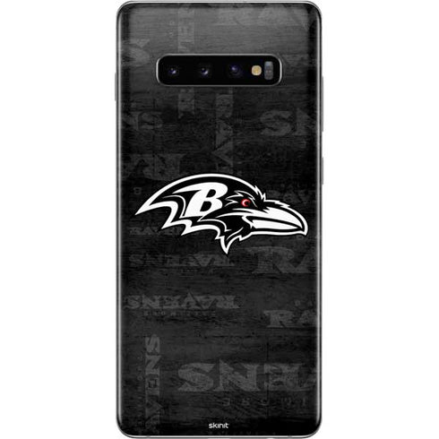 NFL Baltimore Ravens Black & White Galaxy S10 Plus Skin