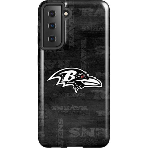 NFL Baltimore Ravens Black & White Galaxy S21 5G Pro Case