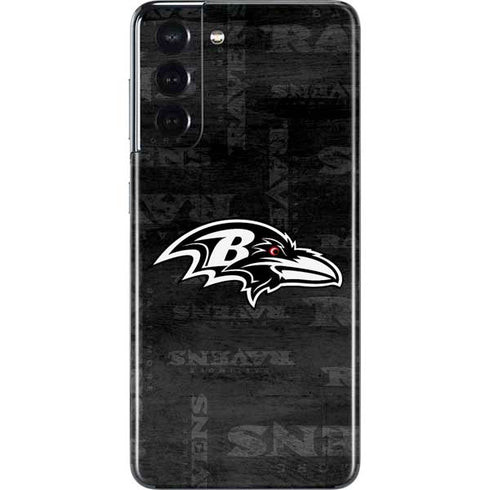 NFL Baltimore Ravens Black & White Galaxy S21 5G Skin