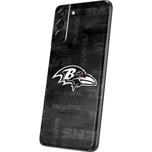 NFL Baltimore Ravens Black & White Galaxy S21 5G Skin