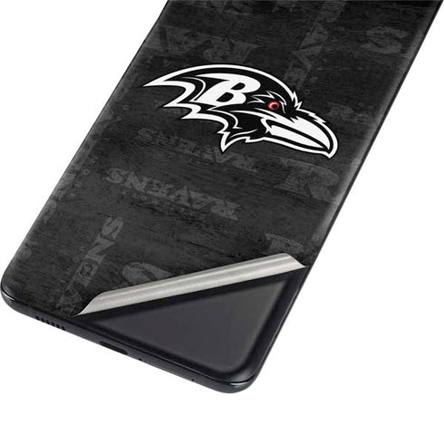 NFL Baltimore Ravens Black & White Galaxy S21 5G Skin