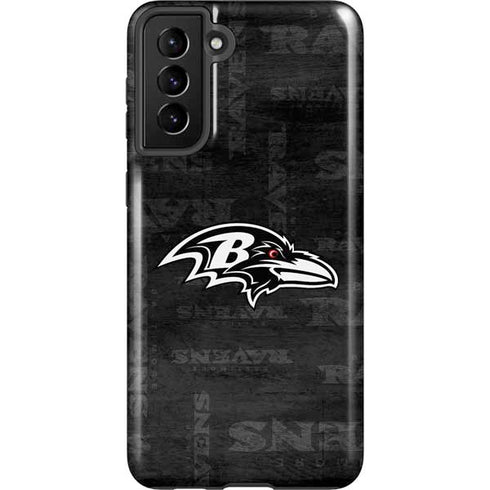 NFL Baltimore Ravens Black & White Galaxy S21 FE Pro Case