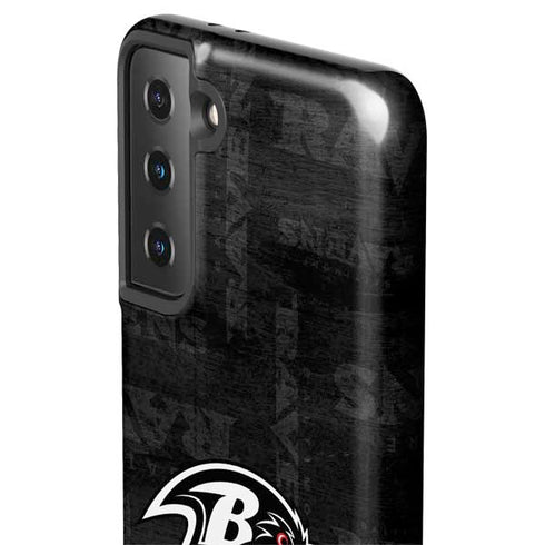 NFL Baltimore Ravens Black & White Galaxy S21 FE Pro Case