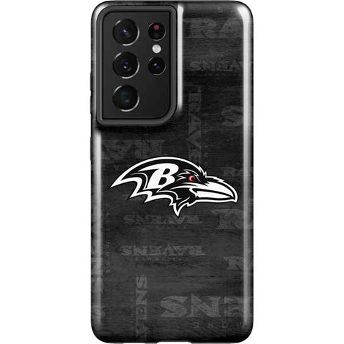 NFL Baltimore Ravens Black & White Galaxy S21 Ultra 5G Pro Case