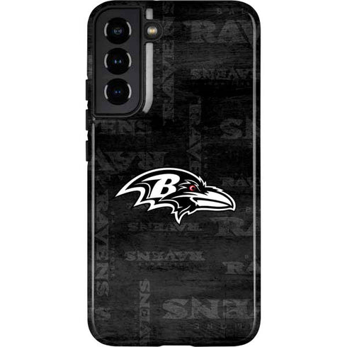 NFL Baltimore Ravens Black & White Galaxy S22 Plus Pro Case