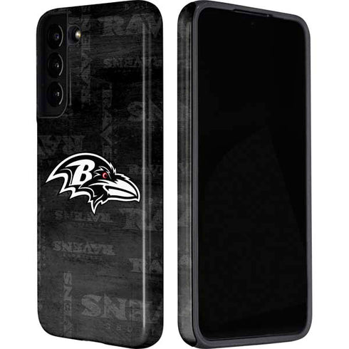 NFL Baltimore Ravens Black & White Galaxy S22 Plus Pro Case