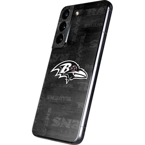 NFL Baltimore Ravens Black & White Galaxy S22 Skin