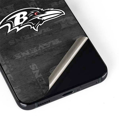 NFL Baltimore Ravens Black & White Galaxy S22 Skin