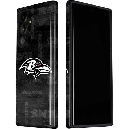 NFL Baltimore Ravens Black & White Galaxy S22 Ultra Pro Case