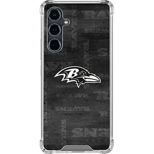 NFL Baltimore Ravens Black & White Galaxy S23 FE Clear Case