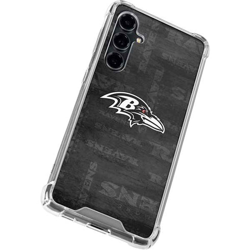 NFL Baltimore Ravens Black & White Galaxy S23 FE Clear Case