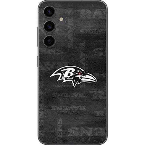 NFL Baltimore Ravens Black & White Galaxy S23 FE Skin