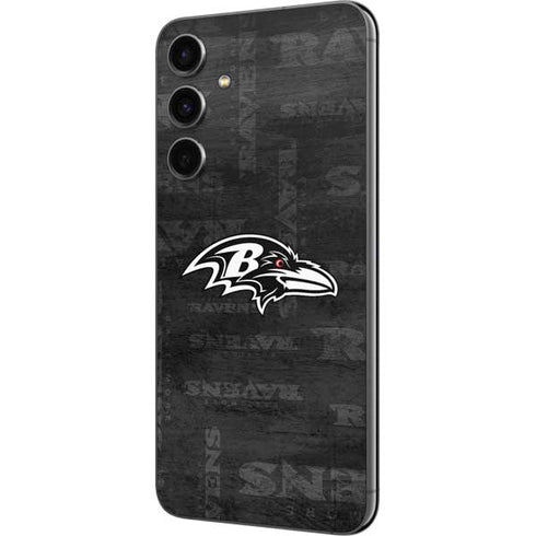 NFL Baltimore Ravens Black & White Galaxy S23 FE Skin