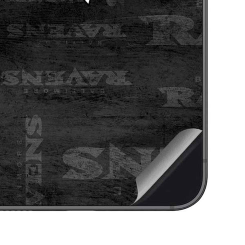 NFL Baltimore Ravens Black & White Galaxy S23 FE Skin