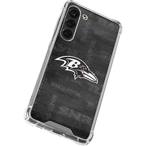 NFL Baltimore Ravens Black & White Galaxy S23 Plus Clear Case