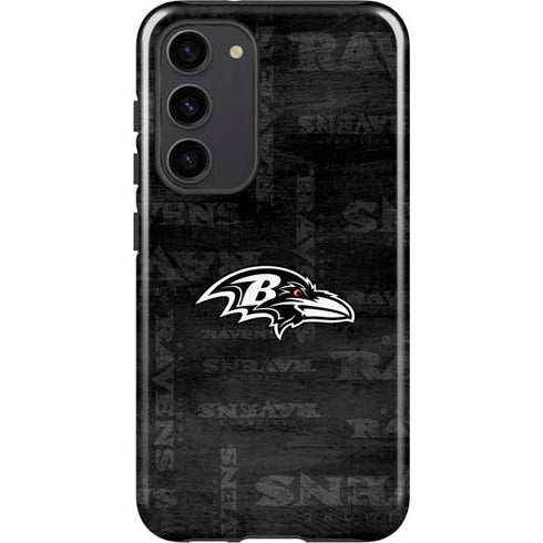 NFL Baltimore Ravens Black & White Galaxy S23 Plus Pro Case