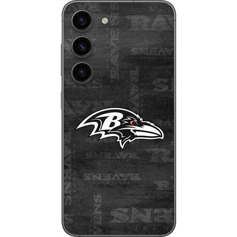 NFL Baltimore Ravens Black & White Galaxy S23 Skin