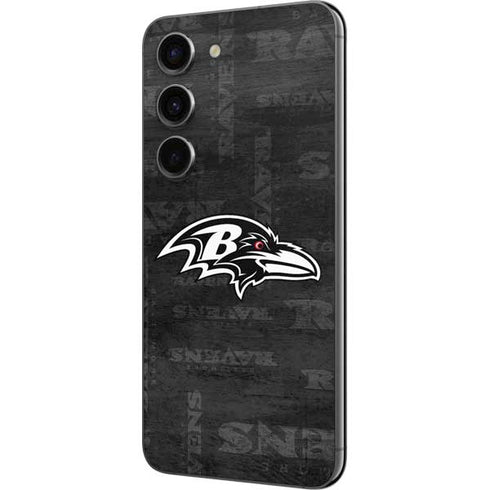 NFL Baltimore Ravens Black & White Galaxy S23 Skin