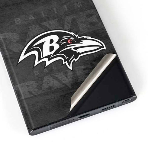NFL Baltimore Ravens Black & White Galaxy S23 Ultra Skin