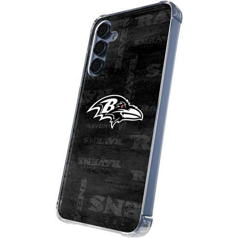 NFL Baltimore Ravens Black & White Galaxy S24 Clear Case