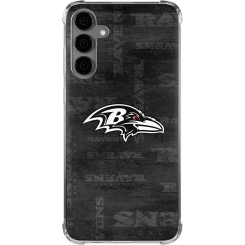 NFL Baltimore Ravens Black & White Galaxy S24 Plus Clear Case