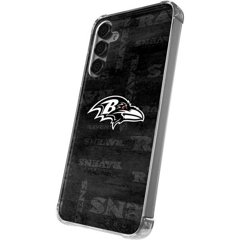 NFL Baltimore Ravens Black & White Galaxy S24 Plus Clear Case
