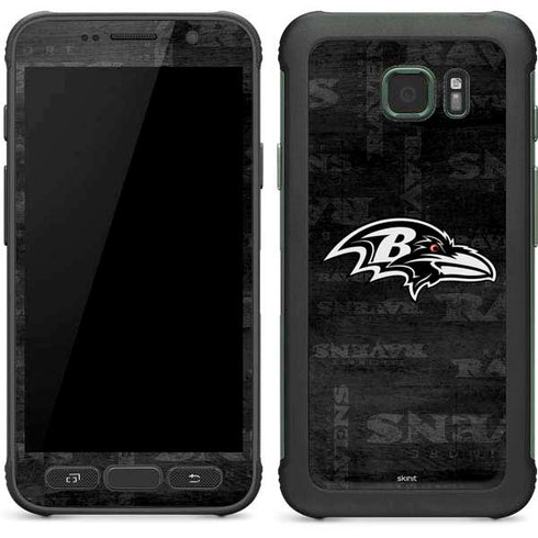 NFL Baltimore Ravens Black & White Galaxy S7 Active Skin