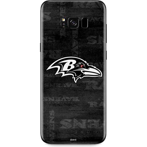 NFL Baltimore Ravens Black & White Galaxy S8 Skin