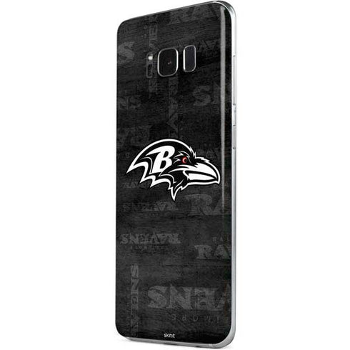 NFL Baltimore Ravens Black & White Galaxy S8 Skin