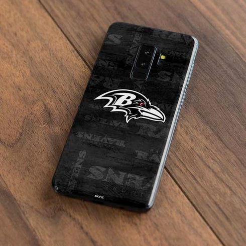 NFL Baltimore Ravens Black & White Galaxy S9 Plus Skin