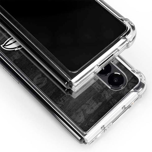 NFL Baltimore Ravens Black & White Galaxy Z Fold4 5G Clear Case
