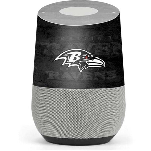 NFL Baltimore Ravens Black & White Google Home Skin