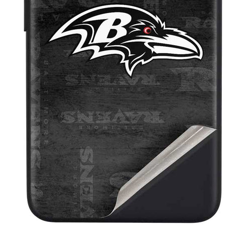NFL Baltimore Ravens Black & White Google Pixel 4a Skin