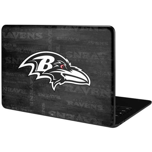 NFL Baltimore Ravens Black & White Google Pixelbook Go Skin