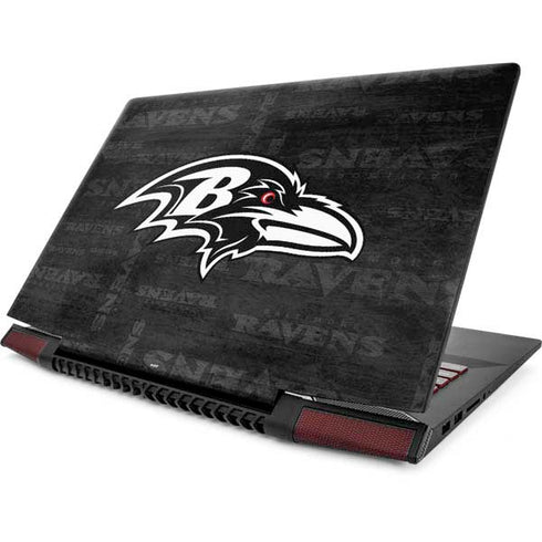 NFL Baltimore Ravens Black & White Lenovo IdeaPad Skin